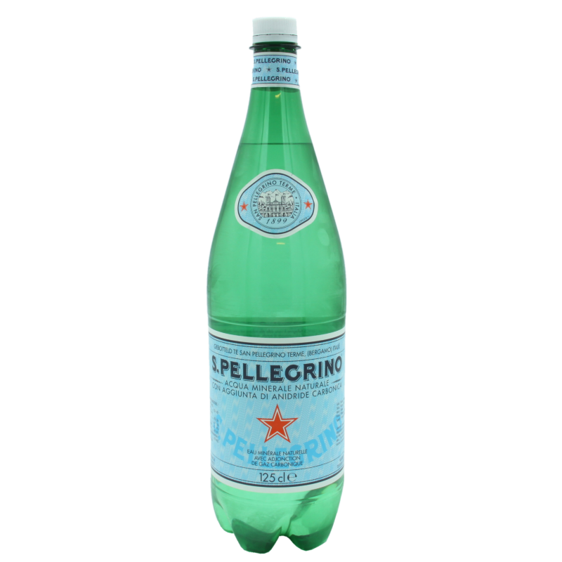 San Pellegrino - Eau minérale gazeuse d'Italie en bouteille verre